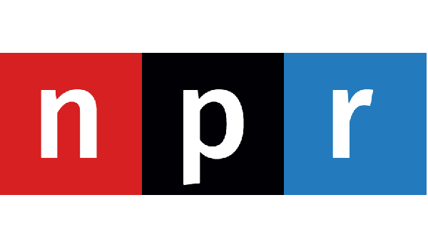 NPR logo for podcast to learn English